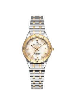 Jacques du Manoir Dames Leonie horloge JWL0590 in de kleur Zilver / Goud - JWL05903, maat: 29mm