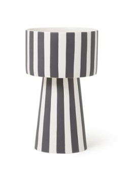 OYOY Living Design Toppu L bloempot van keramiek voor binnen - 24 cm Zwart - Deal