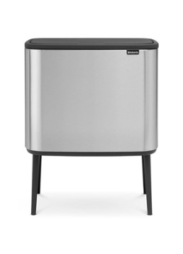 Brabantia Bo Touch Bin recyling duo prullenbak met deksel op pootjes 11 + 23 liter Zilver - Deal
