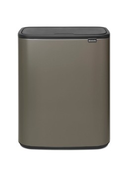 Brabantia Bo Touch Bin duo prullenbak met deksel 2 x 30 liter Grijs