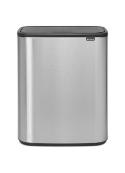 Brabantia Bo Touch Bin prullenbak met deksel 60 liter Zilver - Deal