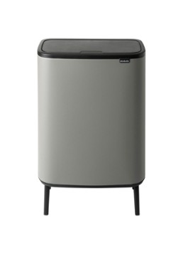 Brabantia Bo Touch Bin Hi duo prullenbak met deksel op pootjes 2 x 30 liter Grijs - Deal