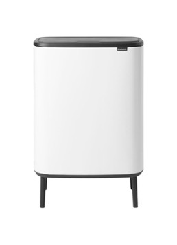 Brabantia Bo Touch Bin Hi prullenbak met deksel op pootjes 60 liter Wit - Deal