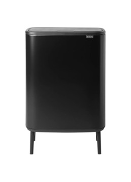 Brabantia Bo Touch Bin Hi prullenbak met deksel op pootjes 60 liter Zwart - Deal