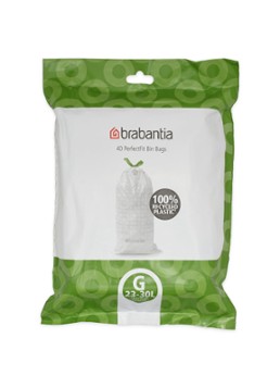 Brabantia Perfect Fit vuilniszak code G 23-30 L 40 stuks Wit - Deal