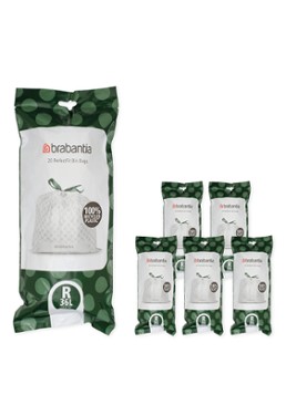Brabantia Perfect Fit vuilniszak code R 36 liter 6 x 20 stuks Wit - Deal