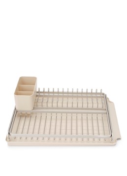 Brabantia SinkSide afdruiprek met lekbak en bestekhouder Beige - Deal