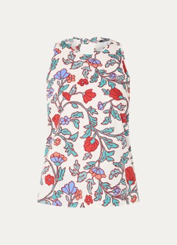 Pennyblack Dames Top met bloemenprint in de kleur Steenrood