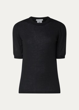 MaxMara Dames Gerico fijngebreide top van wol in de kleur Zwart