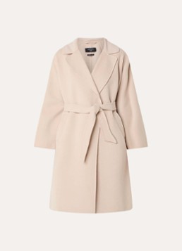 MaxMara Dames Civada mantel in wolblend met steekzakken in de kleur Zand