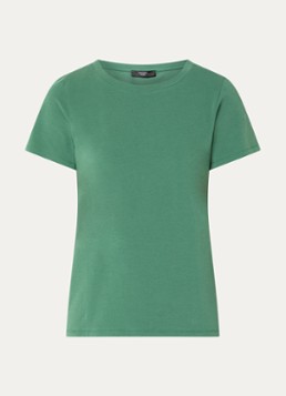 MaxMara Dames T-shirt met ronde hals in de kleur Donkergroen