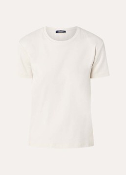 MaxMara Dames Bella T-shirt met logoprint in de kleur Ivoor