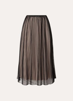 MaxMara Dames Baby high waist midi rok met plissé in de kleur Zwart