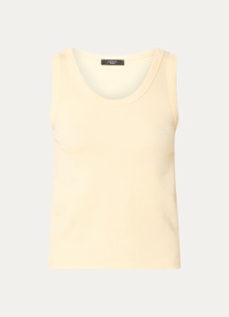 MaxMara Dames Tank top met stretch in de kleur Lichtgeel