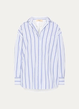 Max Mara Dames Tessile blouse met streepprint en opengewerkt dessin in de kleur Wit