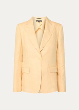 MaxMara Dames Nalut blazer van linnen met klepzakken in de kleur Geel