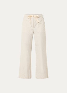 MaxMara Dames Argento high waist straight fit pantalon met steekzakken in de kleur Wit