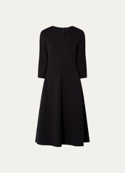 MaxMara Dames Madesso Midi A-lijn jurk met V-hals in de kleur Zwart