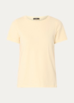 MaxMara Dames T-shirt met ronde hals in de kleur Lichtgeel