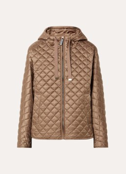 MaxMara Dames Giorno gewatteerd jack met steekzakken en capuchon in de kleur Bruin