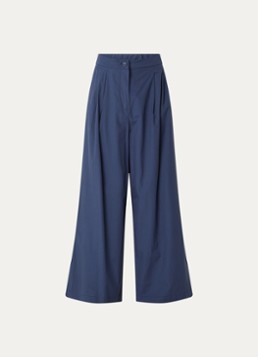 MaxMara Dames High waist wide fit broek met steekzakken in de kleur Blauw