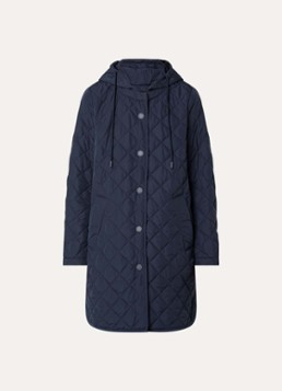 MaxMara Dames Derio gewatteerde jas met capuchon in de kleur Donkerblauw