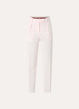 MaxMara Dames Canditi high waist slim fit pantalon met steekzakken in de kleur Lichtroze