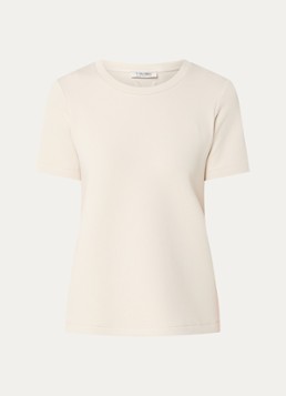 MaxMara Dames Nancy T-shirt met ronde hals in de kleur Beige