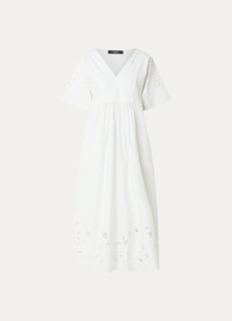 MaxMara Dames Maxi jurk met borduring in de kleur Wit