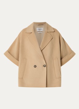 MaxMara Dames Mantel in wolblend met steekzakken in de kleur Camel