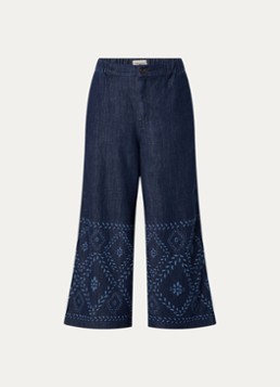 MaxMara Dames Lampada high waist wide leg jeans met donkere wassing in de kleur Indigo