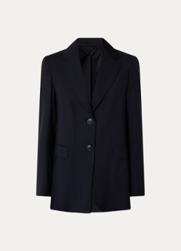 MaxMara Dames Blazer met klepzakken in de kleur Donkerblauw
