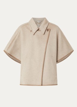 Max Mara Dames Agentile poncho van kasjmier in de kleur Beige