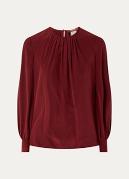 MaxMara Dames Top van zijde in de kleur Bordeauxrood