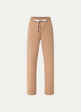 MaxMara Dames High waist loose fit joggingbroek met steekzakken in de kleur Camel
