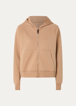 MaxMara Dames Marea sweatvest van jersey met capuchon in de kleur Camel