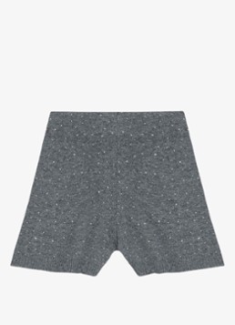 Maje Dames Istra high waist straight fit korte broek in wolblend in de kleur Grijs