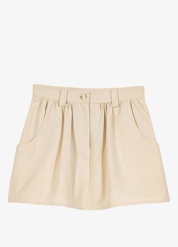 Maje Dames Ioldira mini broekrok van katoen in de kleur Beige
