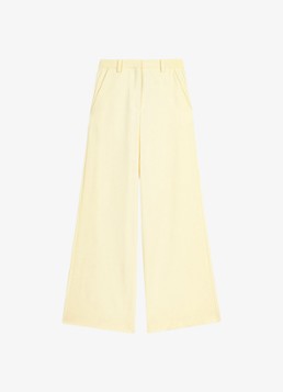 Maje Dames High waist flared fit pantalon met steekzakken in de kleur Lichtgeel