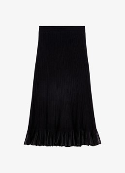 Maje Dames Midi rok met volant in de kleur Zwart