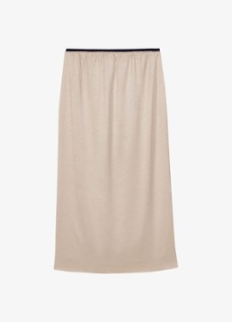 Maje Dames Midi-rok met elastische taille in de kleur Beige / Beige