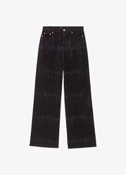 Maje Dames High waist wide leg jeans met strass in de kleur Jeans