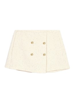 Maje Dames Mini broekrok met tweed-look in de kleur Beige