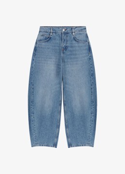 Maje Dames High waist balloon fit jeans met steekzakken in de kleur Indigo