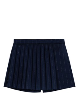 Maje Dames Mini broekrok in wolblend met krijtstreep in de kleur Donkerblauw