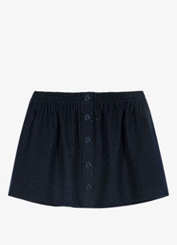 Maje Dames Mini rok met strass in de kleur Donkerblauw