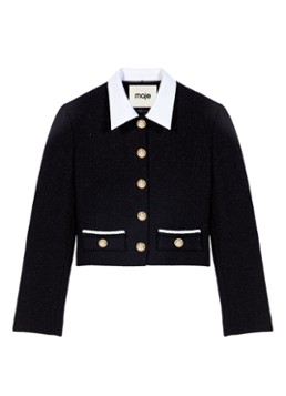 Maje Dames Jack met afneembare kraag in de kleur Zwart
