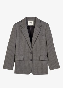 Maje Dames Blazer met strass in de kleur Grijs