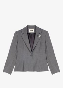 Maje Dames Blazer in wolblend in de kleur Grijs