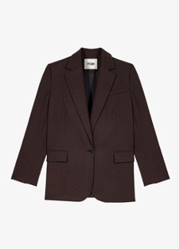 Maje Dames Blazer met strass en klepzakken in de kleur Bruin
